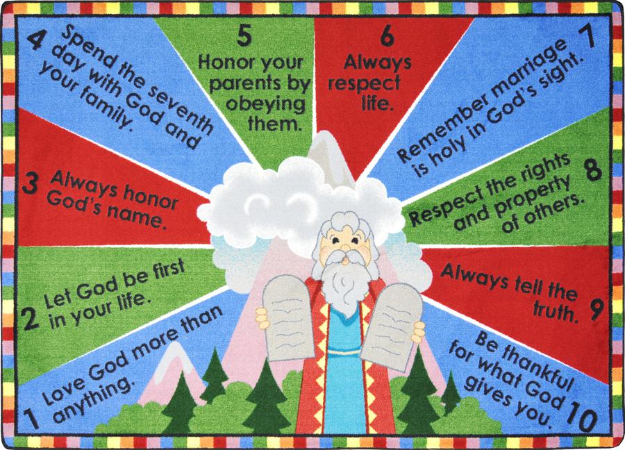 Ten Commandments© Sunday School Rug, 7'8" x 10'9" Rectangle