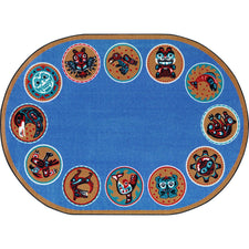 The Circle™ Classroom Seating Rug, 5'4" x 7'8" Oval