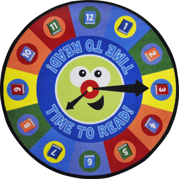 Let's Read Rug Joy Carpets Time to Read© Classroom Rug, 5'4