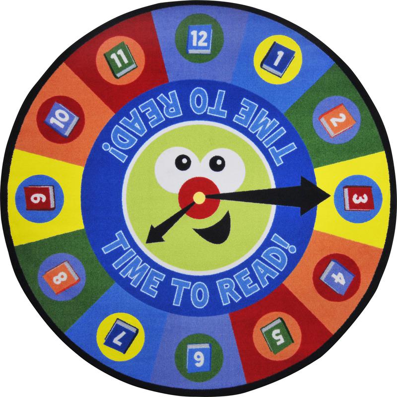 Time to Read© Classroom Rug, 7'7"  Round