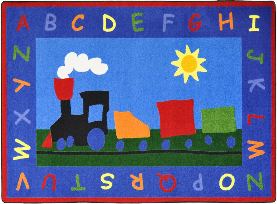 Tiny Train© Alphabet Classroom Rug, 5'4" x 7'8" Rectangle