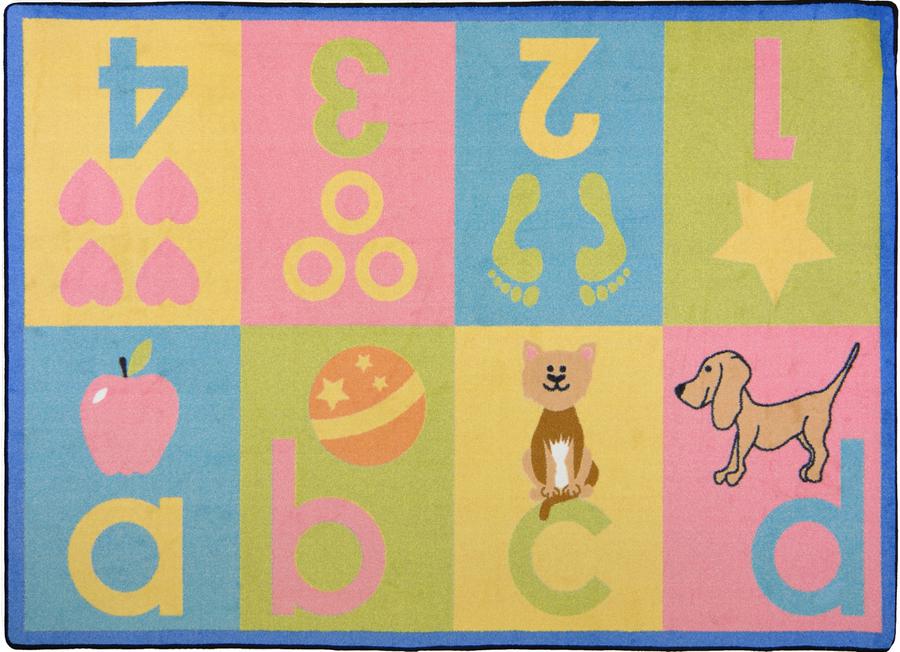 Toddler Basics© Classroom Rug, 7'8" x 10'9" Rectangle Soft