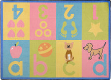 Toddler Basics© Kid's Play Room Rug, 3'10" x 5'4" Rectangle Soft