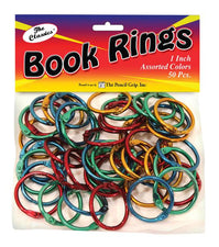 Book Rings Assorted Colors 50Pk 