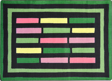 Traffic Jam© Classroom Rug, 7'8" x 10'9" Rectangle Green
