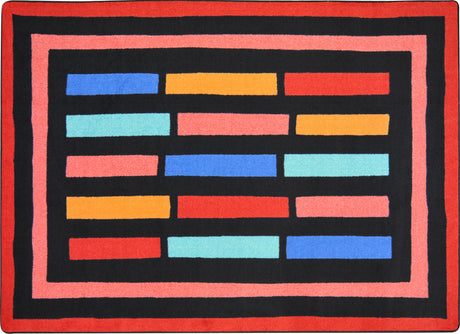 Traffic Jam© Classroom Rug, 5'4" x 7'8" Rectangle Red