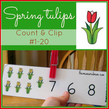 Spring Tulip Count & Clip Cards