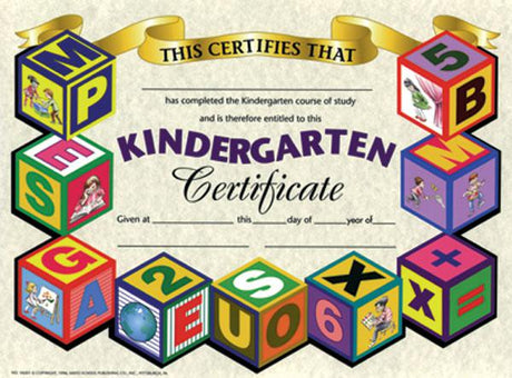 Kindergarten Certificate 2