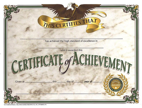 Certificate of Achievement 2