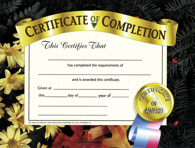 Certificate of Completion 2