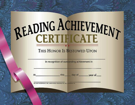 Hayes School Publishing Reading Achievement Certificates