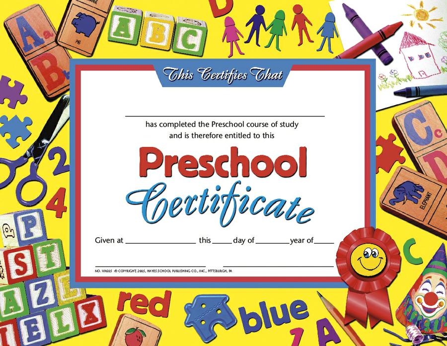 Preschool Certificate 1