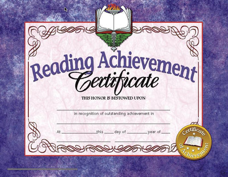 Hayes School Publishing Reading Achievement Certificates
