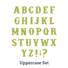AccuCut Vintage Alphabet Die Cut Set, 4" Uppercase Letters