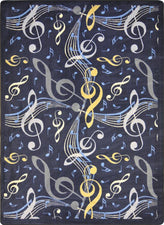 Virtuoso© Classroom Rug, 5'4" x 7'8" Rectangle Navy 