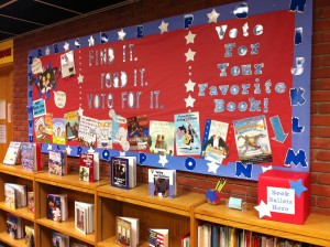 Library Voting Wall Vote For Your Favorite Book! - Election Themed Library Bulletin Board ...