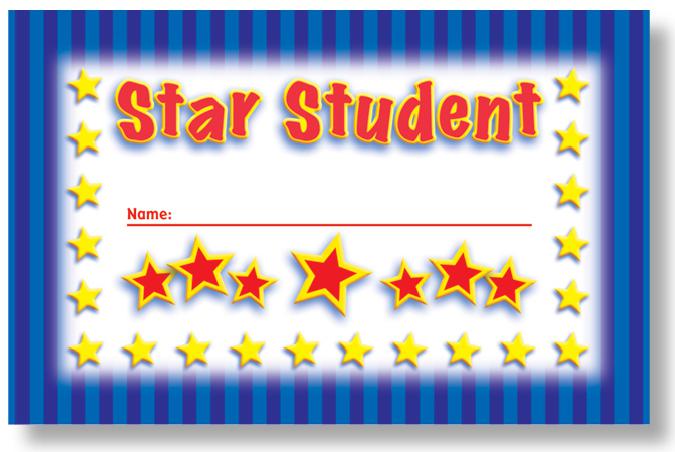 Star Student  Punch Cards