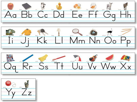 Alphabet Lines - Traditional Manuscript with Pictures