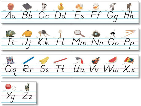 Alphabet Lines - Modern Manuscript with Pictures