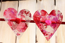 Valentine's Day Wax Paper Heart Garland