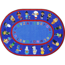 We Work Together™ Classroom Seating Rug, 7'7" Round