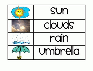 Word Wall, Literacy Center and Science Experiment FREEbies - All About Weather!