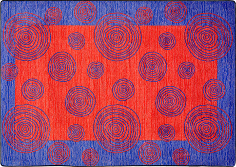 Whimzi© Classroom Rug, 5'4" x 7'8" Rectangle Red