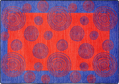 Whimzi© Classroom Rug, 3'10" x 5'4" Rectangle Red