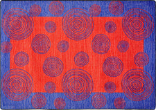 Whimzi© Classroom Rug, 3'10" x 5'4" Rectangle Red