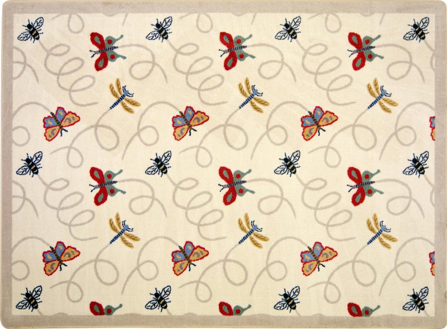 Wing Dings© Classroom Rug, 5'4" x 7'8" Rectangle Beige