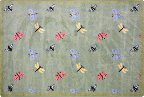 Wing Dings© Classroom Rug, 5'4" x 7'8" Rectangle Green