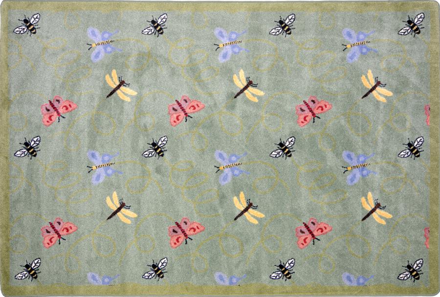 Wing Dings© Classroom Rug, 7'8" x 10'9" Rectangle Green