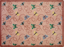 Wing Dings© Classroom Rug, 3'10" x 5'4" Rectangle Rose