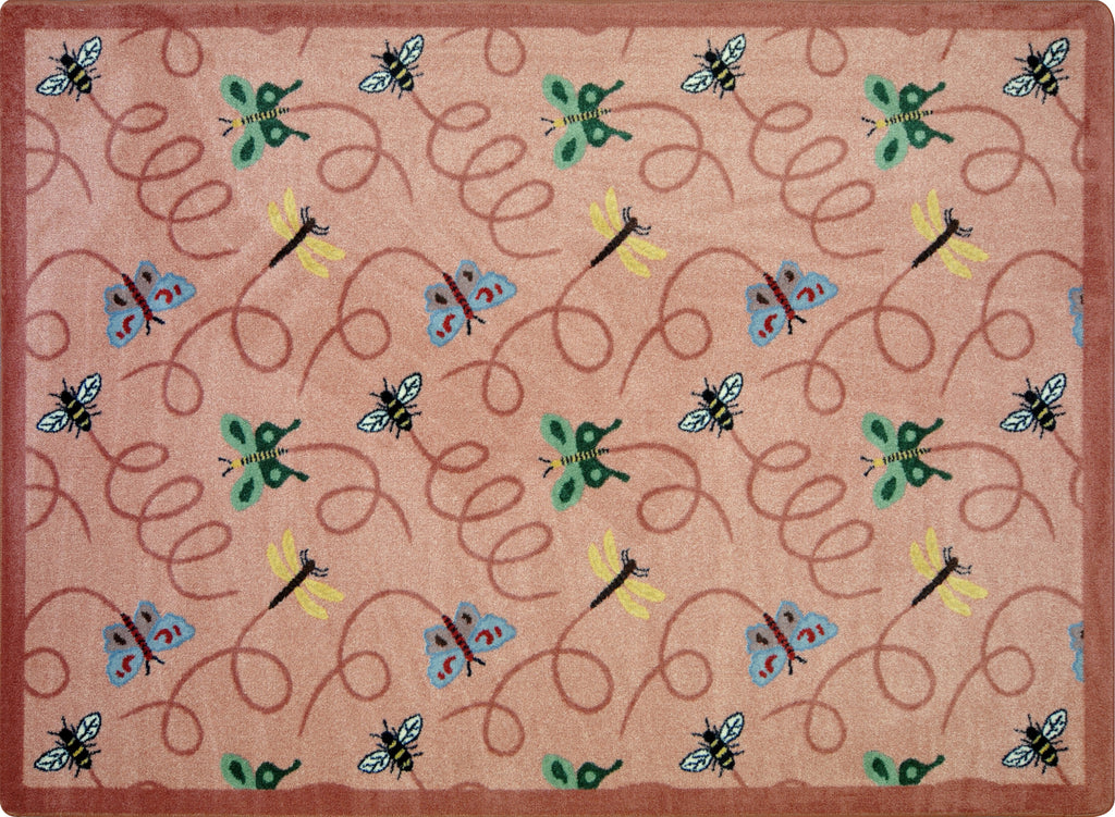 Wing Dings© Classroom Rug, 7'8" x 10'9" Rectangle Rose