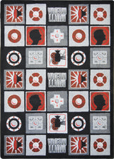 Wired© Classroom Rug, 7'8" x 10'9" Rectangle Red