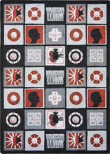 Wired© Classroom Rug, 5'4" x 7'8" Rectangle Red