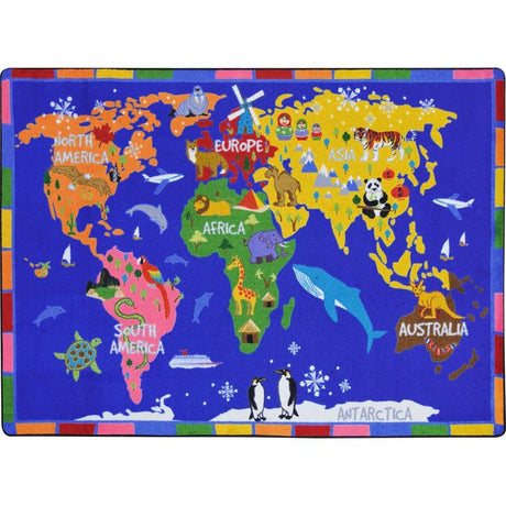 World of Wonders™ Classroom Rug, 5'4" x 7'8" Rectangle