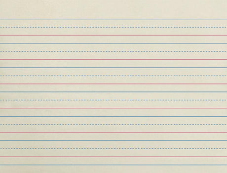 Zaner-Bloser&trade; Broken Midline Newsprint Paper, 3/4" Rule Long Way, Grade K