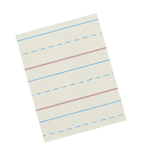 Zaner-Bloser&trade; Broken Midline Newsprint Paper, 1/2" Rule Short Way, Grade 3